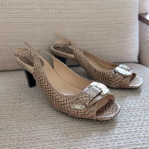 Cole Haan Snakeskin Kitten Heels 7.5